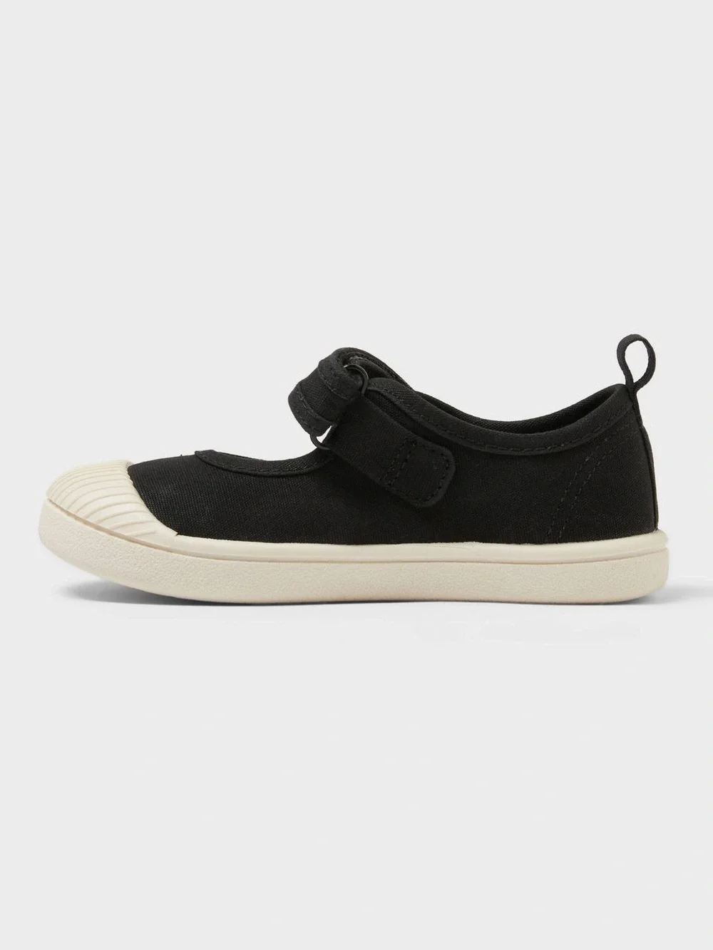 Cat & Jack Black Canvas Mary Jane Shoes with White Toe Cap Various Sizes